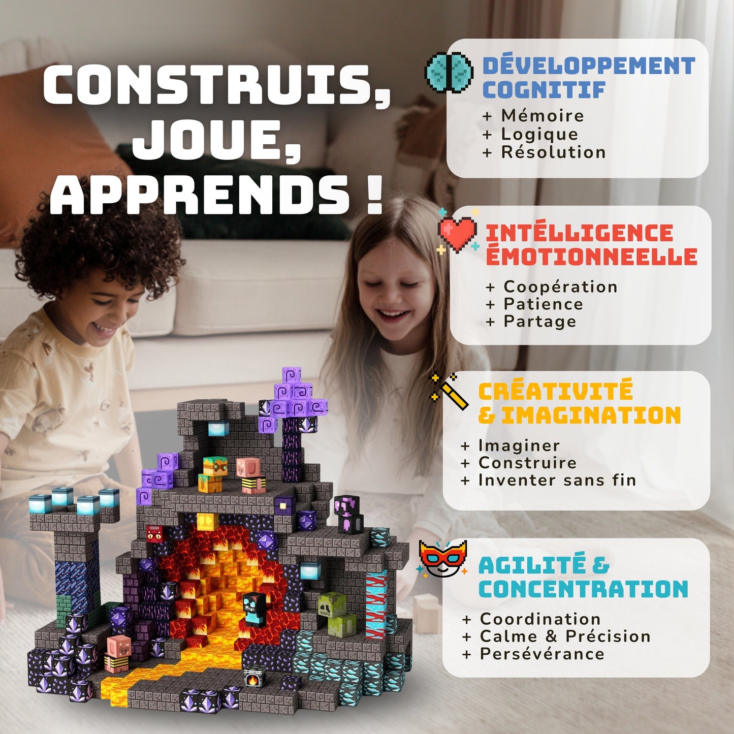 Blocscraft© | Le jeu éducatif de Mondes Magiques Aimantés