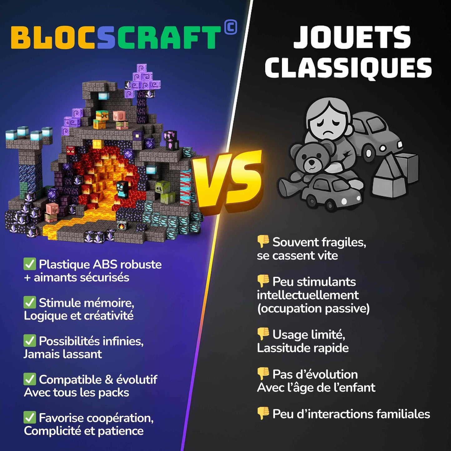 Blocscraft© | Le jeu éducatif de Mondes Magiques Aimantés